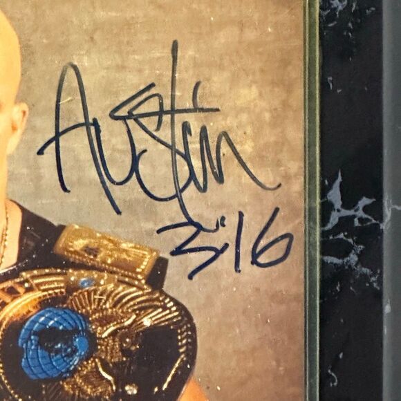 Vintage WWF Stone Cold Steve Austin Signed Framed Photo - Picture 3 of 9
